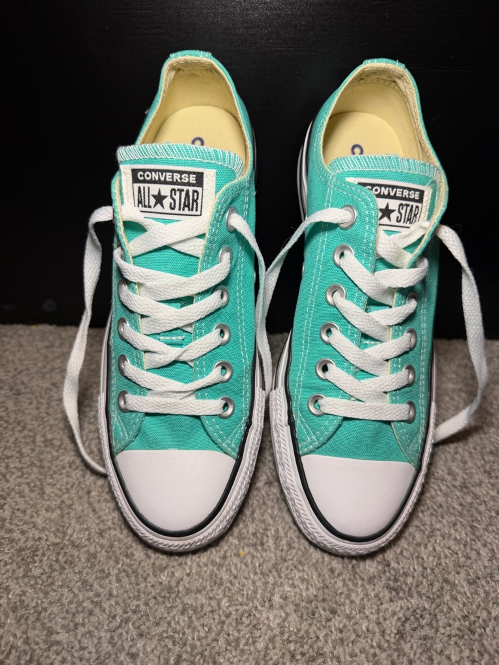 Converse Low Top Sneakers - Teal with White - Picture 12 of 14